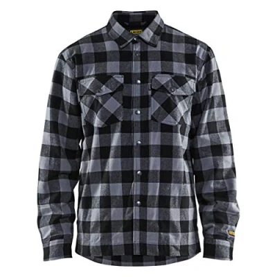 Image de Blaklader 32251131 CHEMISE DE FLANELLE DOUBLÉE, Gris foncé/Noir, taille XXL