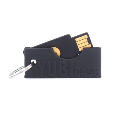 Image de Yubicase Protection pour Yubikey 5 NFC / 5C Étui Anti Rayures Non Inclus (Noir, USB A)