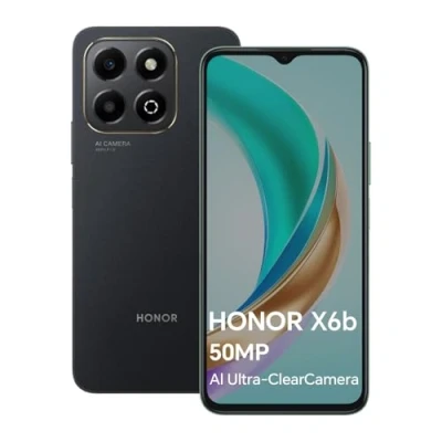 Image de HONOR X6b Smartphone 4Go 128Go, 5200mAh Batterie, Appareil Photo 50MP, 6.56&quot; 90Hz TFTLCD, Android 14, Double Sim, NFC,Noir