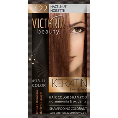 Image de Lot de 6 shampooings colorants Traitement kératine Sans ammoniaque (Noisette)