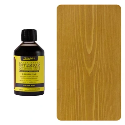 Image de Littlefair&#039;s Teinte Bois 250ml Teinture Écologique À Base D&#039;Eau et Sûre Lasure Intérieur à Séchage Rapide Peinture pour Nettoyage Facile Couleur:Pin doré