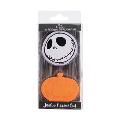 Image de Grupo Erik The Nightmare Before Christmas Pack of 2 Rubbers Erasers 2.2 x 2.6 in 5.5 6.5 cm Cute Gifts Jumbo Eraser Set