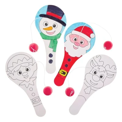 Image de Baker Ross FX663 Chauves souris en bois à colorier pour Noël Lot de 6, remplir les sacs des enfants
