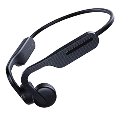Image de Ecouteurs sans fil à la conduction osseuse, IP56 (Protégé contre les jets d&#039;eau), BT V5.0, batterie rechargeable, autonomie 6h, rechargé par port usb c, noir Neuf