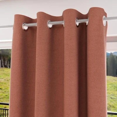 Image de Soleil d&#039;ocre, Eclipse Rideau 100% occultant, PVC, Safran, 135x180 cm