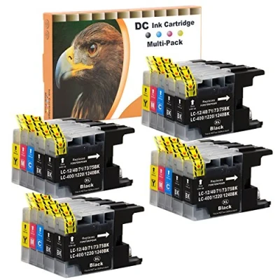 Image de D&amp;C 20x Cartouches d&#039;encre pour Brother LC 1220 1240 DCP J525 W, MFC J430 J5910 DW, J625 J6510 J6710 J6910 DW