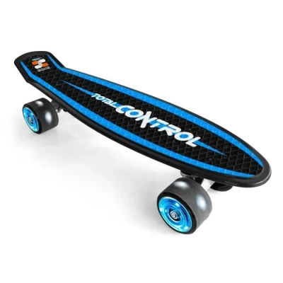 Image de Skateboard 22&#039;&#039; x 6&#039;&#039; Skids Control Roues Lumineuses, Blue