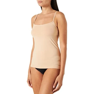 Image de Skiny Damen Spaghettishirt 2er Pack Micro Advantage Tricot, Beige, 36 (Lot de 2) Femme