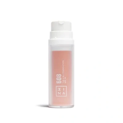 Image de 3INA MAKEUP The 3 in 1 Foundation 608 Fond de Teint Rose clair avec Sous Teinte Neutre Primer Anti Cernes et SPF 15 Vitamine C Vegan Cruelty Free