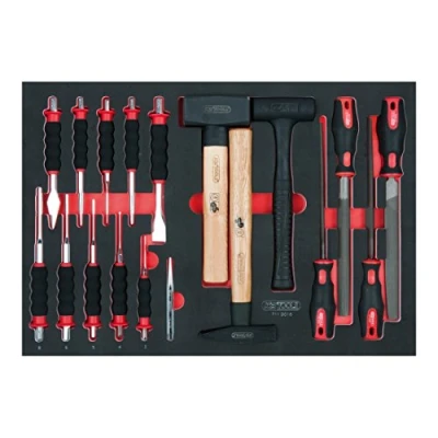 Image de KS TOOLS SCS Juego de limas, cinceles y martillos, 18 pzs, en sistema modular 1/1 4042146574850 Couleur