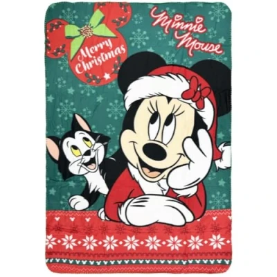 Image de CARTOON Plaid enfant couverture 100 % polyester x 140 cm (Minnie Noël)