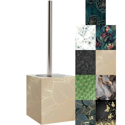 Image de Sanilo Brosse WC et Porte Brosse, Grande sélection de brosses Portes Manche en Acier Inoxydable, avec tête remplaçable, Facile d&#039;entretien (Hosta)