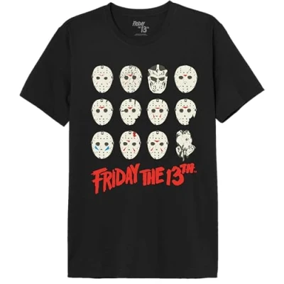 Image de Friday the 13TH « Evil Face » MEFRIDMTS048 T Shirt Homme, Noir, Taille XL
