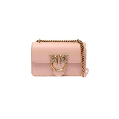 Image de Pinko Love One Mini DC Vitello Seta, Sac Femmes, O81q_Poudre Antique Gold, Taille Unique
