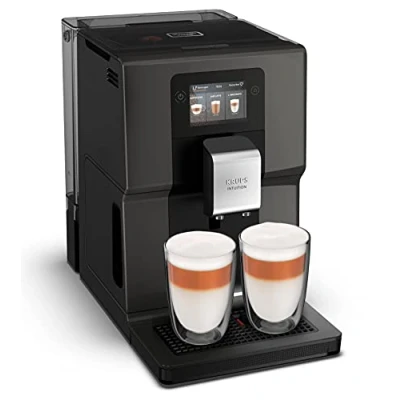 Image de Krups Machine à café automatique EA872B Intuition Preference avec écran tactile couleur de 3,5&quot; (3,5&quot;) et indicateurs lumineux colorés intuitifs 11 boissons personnalisables