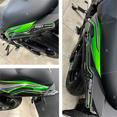 Image de Autocollants 3D résinés Protection Poignées compatibles avec KAWASAKI Versys 650 2022 (Protection des poignées)…