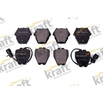 Image de KRAFT 6000392 Jeu de plaquettes frein Essieu avant contact signal d&#039;usure inclus AUDI: A8 D2, 100 C4 Avant, Berline
