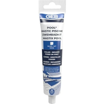 Image de Mastic joint et colle pour piscine GEB 80 ml Blanc