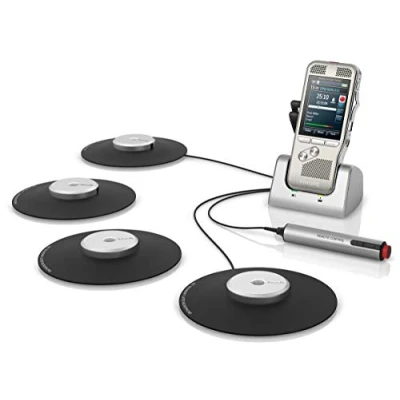 Image de Philips Enregistreur de réunion DPM8900 avec 4 micros Conférence/Télécommande. Version SpeechExec abonnement 2 ans