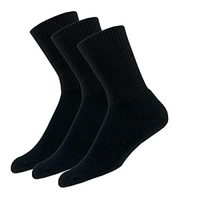 Image de Thorlos Chaussettes de Tennis rembourrées TX Max, Noir (3 Paires), L (Lot 3) Mixte
