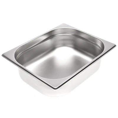 Image de Allpax Récipient GN 1/2 en acier inoxydable Hauteur : 100 mm gastronorme de qualité alimentaire et résistant à la chaleur Pour égoutter ou comme insert cuisson dans le chafing dish