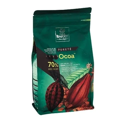 Image de Chocolat BARRY ORIGINE OCOA de Couverture Noir 70% la Gamme Pureté /1KG