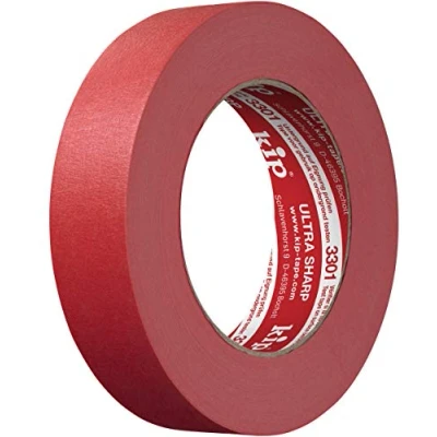 Image de kip MASKING TEC Ruban crêpé fin ultra tranchant 24 mm x 50 m adhésif pour l&#039;intérieur et l&#039;extérieur Bords de couleur parfaits Adhérence équilibrée