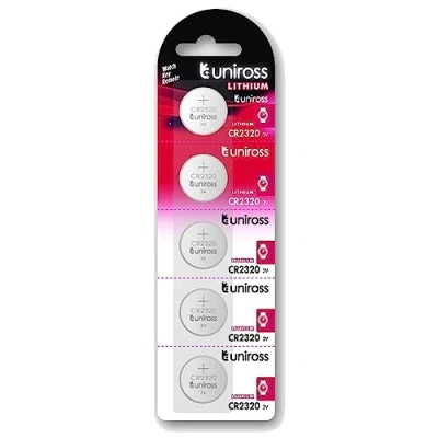 Image de Uniross Pack de 5 Piles Lithium CR2320, 3V