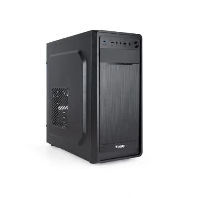Image de TOOQ TQC 5701U3C B Boîtier Semi Tour ATX/MicroATX/Mini ITX, 1xUSB 3.0, 2xUSB 2.0, HD Audio, 9 Baies pour disques durs, Acier, Noir