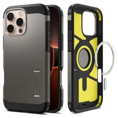 Image de Spigen Tough Armor (AI) MagFit Coque Compatible avec iPhone 6.3&quot; (2024) Gunmetal