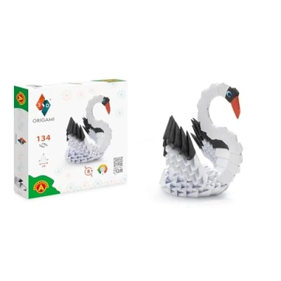 Image de Origami 3D Belle sculpture en papier avec composants brevetés et instructions de construction compréhensibles, à partir 8 ans (cygne)
