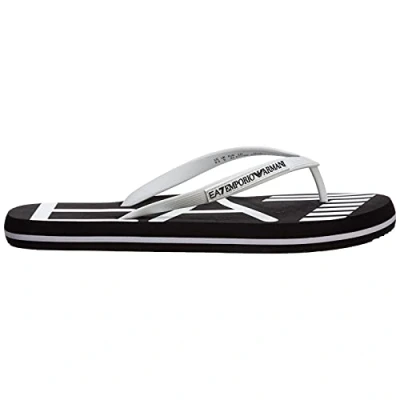 Image de EA7 Emporio Armani Unisex Tongs, Taille: 45, Black/white Matière synthétique