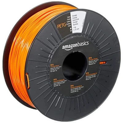 Image de Amazon Basics Filament PETG pour imprimante 3D 1.75 mm Orange Bobine 1 kg