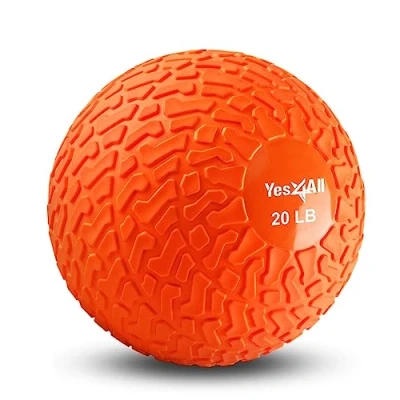 Image de Yes4All LG75 Slam Balls 9 kg, Orange, Medicine Ball remplie de sable, convient pour l&#039;entraînement et la musculation