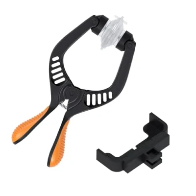 Image de MMOBIEL Outils pour ouverture/réparation d&#039;écrans LCD compatible tous types de Smartphones et Tablettes + pincettes ventouse incluses (Orange)