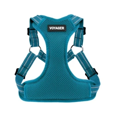 Image de Best Pet Supplies Voyager Entièrement réglable Harnais Ajustable en Maille Filet avec Bande réfléchissante 3 m