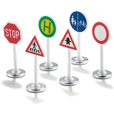 Image de SIKU 0857, Set panneaux de signalisation, 6 pièces, Métal/plastique, Multi couleurs, Intégration dans les univers