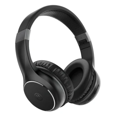 Image de Motorola Sound MOTO XT220 Ecouteurs Bluetooth Sans Fil Casque Audio avec Autonomie de 24 Heures et Microphone Intégré Réduction Bruit Design Pliable Noir