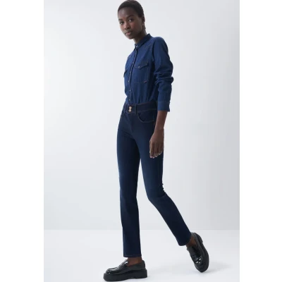 Image de Salsa Jeans Push in Secret Soft Touch Jambe Slim délavage foncé