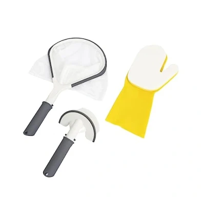 Image de Bestway Set de Nettoyage Lay Z Spa 3 Pièces Filet à Récurer Brosse Gant Récurage 60310 Multicolore