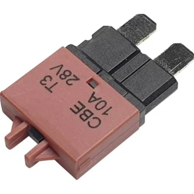 Image de Hansor Circuit Breaker Standard, type 3, Manual Reset, 10A CBE3 Series Disjoncteur pour fusible plat standard 10 A rouge 1 pc(s)
