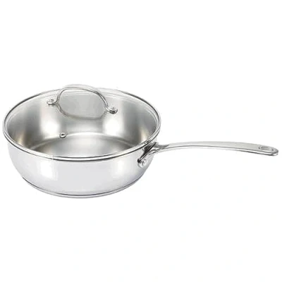 Image de Beka Bekaline 13515244 Belvia Sauteuse + couvercle verre en acier inoxydable 24 cm, Argenté