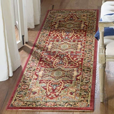 Image de Safavieh Grand Tapis de Salon rectangulaire pour Une Utilisation en intérieur, Polypropylène, Beige/Bleu Marine, 62 X 240 cm