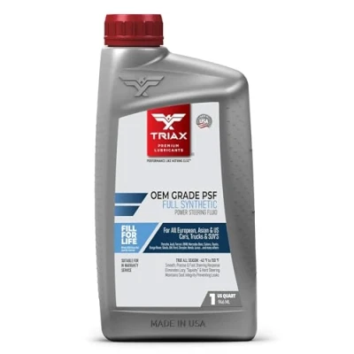 Image de TRIAX Synthetic OEM Power Steering Fluid Universal, qualité arctique 45C écoulement à froid, convient la plupart des voitures asiatiques, américaines et européennes(1 quart)