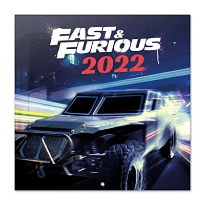 Image de Grupo Erik Calendrier Mural 2022 Fast &amp; Furious 16 Mois Mensuel, De Septembre à Décembre 30 x 60 cm, 6 langues, Certifié FSC