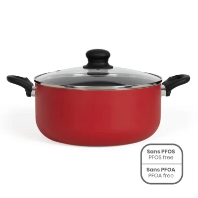 Image de Faitout 28 cm LIVOO MEP151R Antiadhésif sans PFOA ni PFOS Poignées silicone Tous feux dont induction