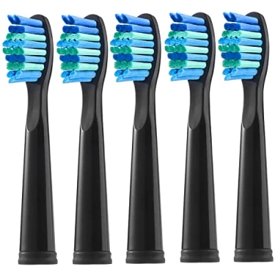 Image de Teeteck Brossettes de Rechange Pour Fairywill,5 Pack Tête brosse Fairywill 507/508/515/551/917/959/2011/D1/D3/D7/D8 Doux