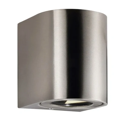 Image de Nordlux Applique d&#039;ext. LED Canto 2, 10 cm, acier inox