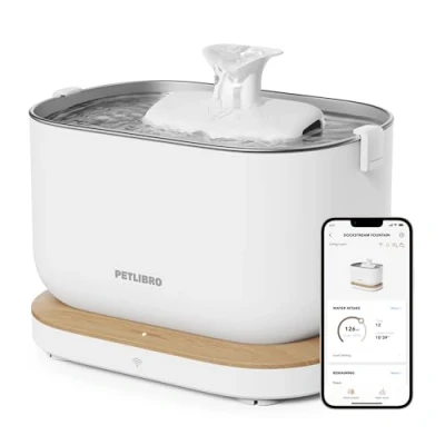 Image de PETLIBRO Fontaine a Eau Chat de APP Surveillance,2,5L Dockstream à pour Chat,Statistiques Intelligentes l&#039;eau Potable,Ultra Silencieux,Multi Filtration,Wi FI 2,4GHz
