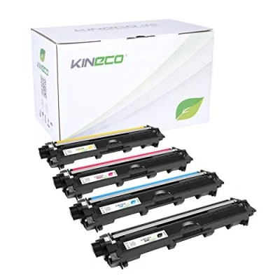 Image de Kineco Pack de 4 Cartouches toner compatible avec Brother TN241 TN245 HC noir, cyan, magenta, jaune DCP 9020 CDW HL 3140 CW 3150 CDN 3170 MFC 9130 9140 9330 9340
